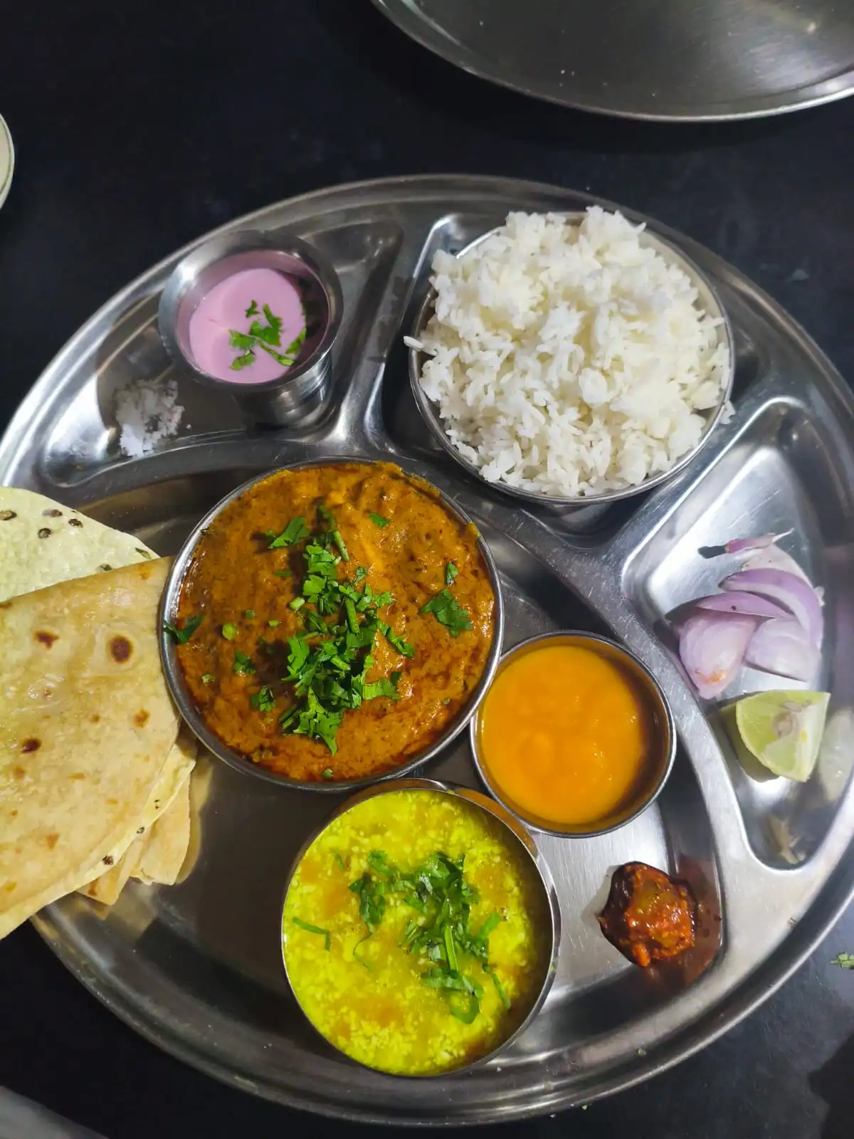 Fish curry Thali