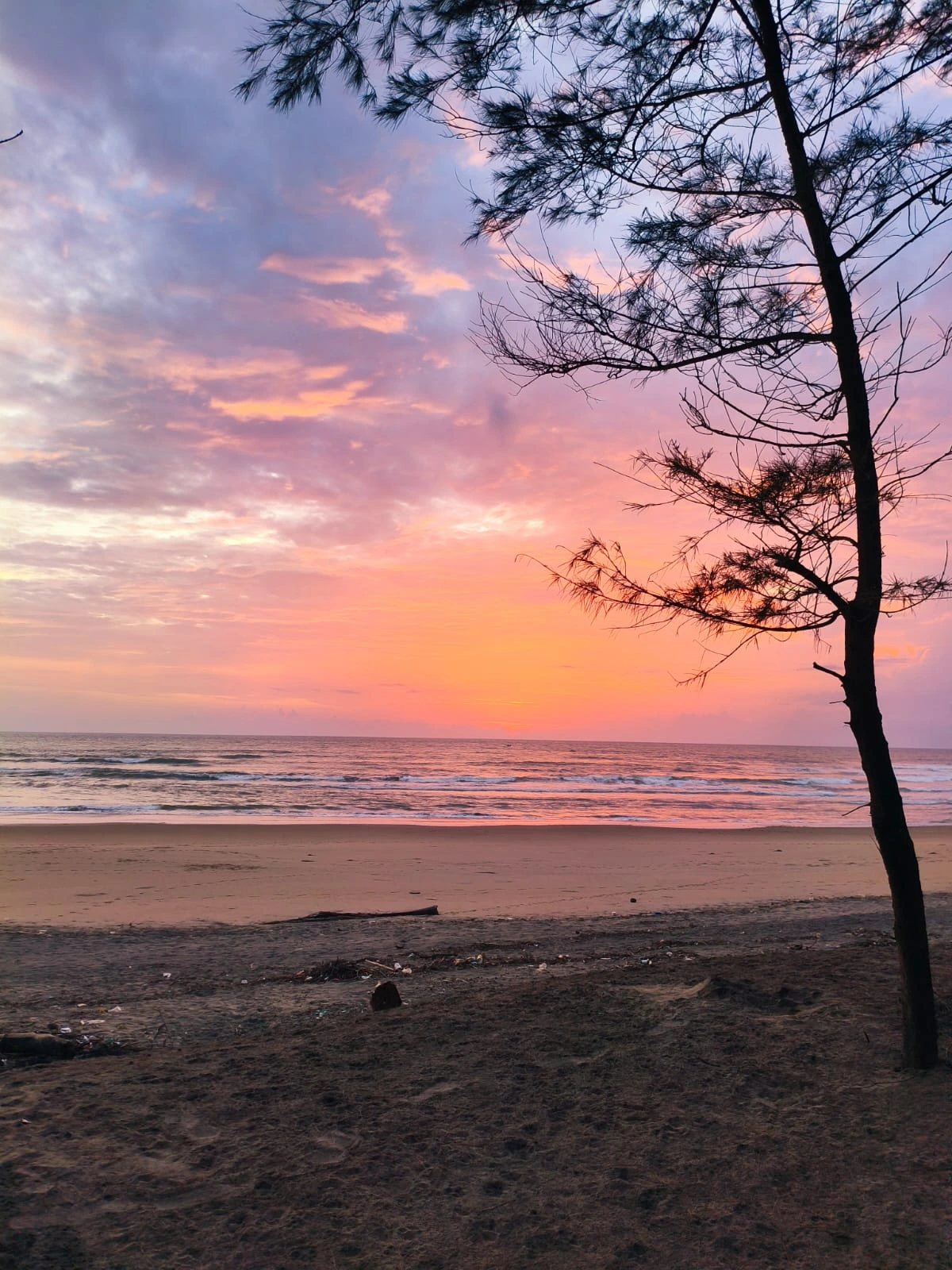 Beach sunset view